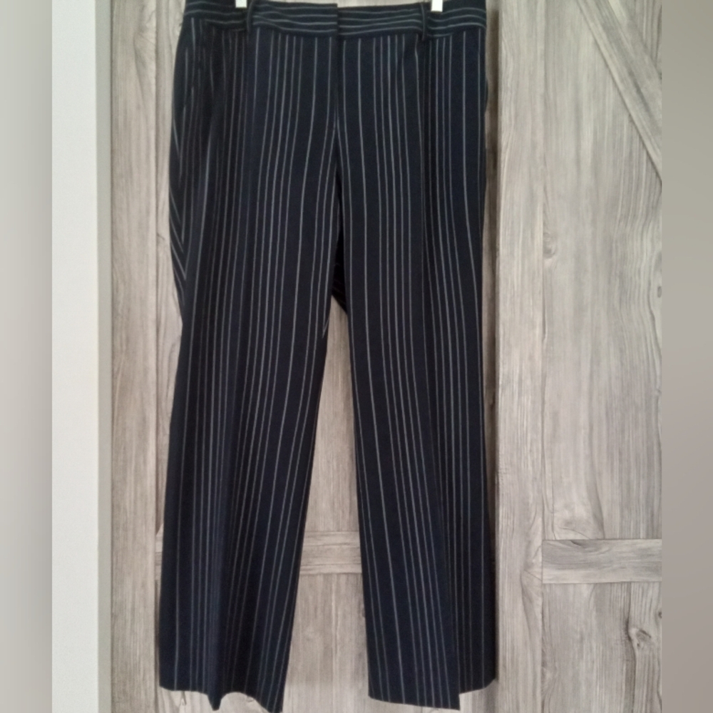 Nygard Collection Navy Pin Striped Dress Pants 14P